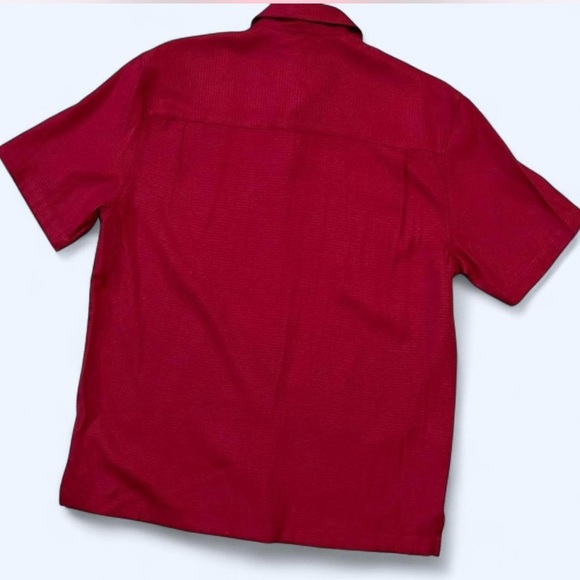 Black & Red Havanera Co Relaxed/Bowling/Cuban Button up - Picture 2 of 6